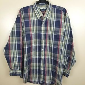 S.M. Casuals Mens XL Long Sleeve Button Down